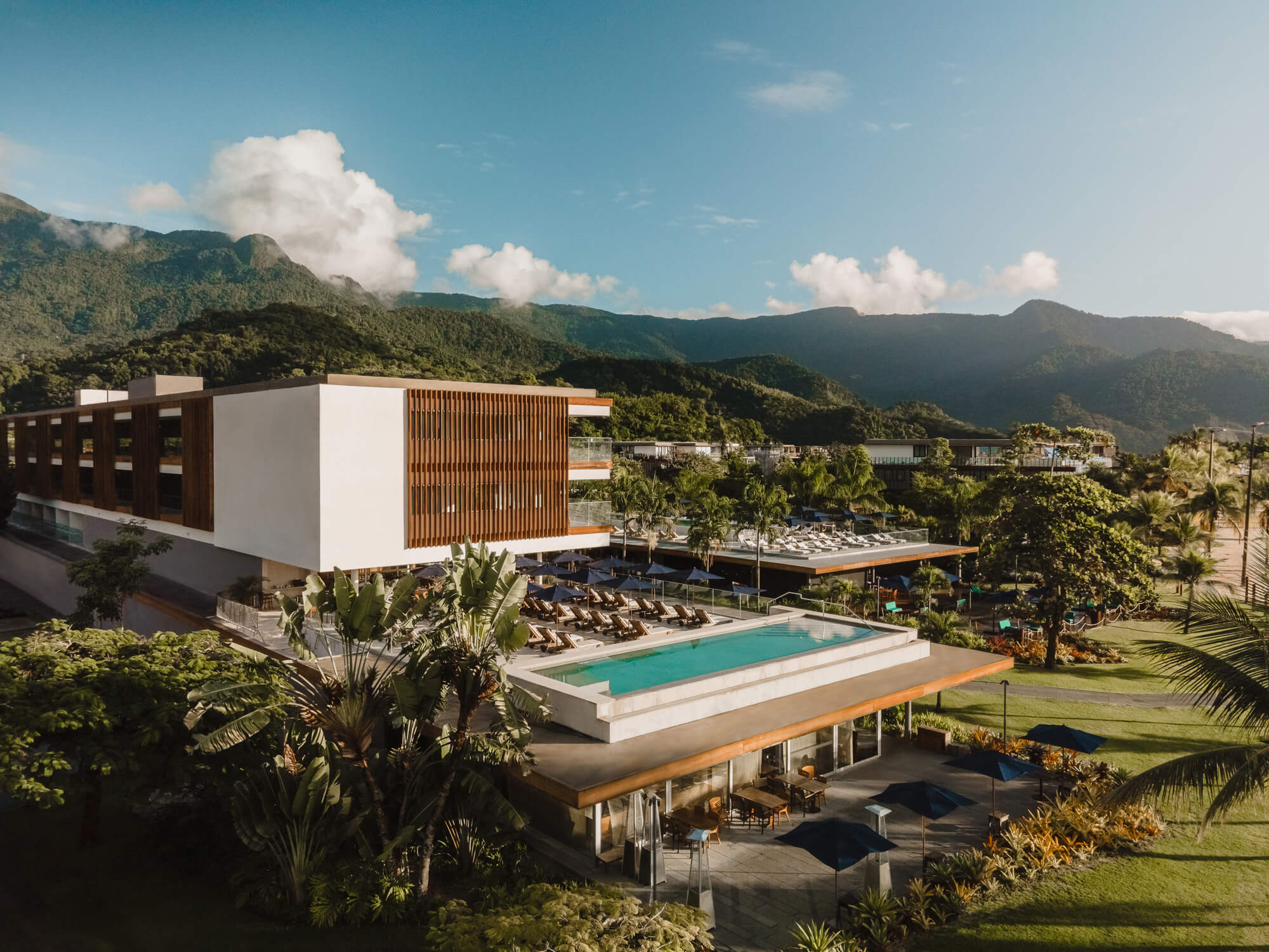 Resort pool and buildings at Hotel Fasano Angra dos Reis